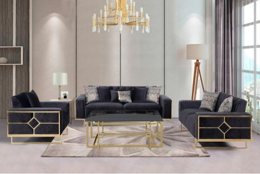 327 Black Gold- Loveseat Only